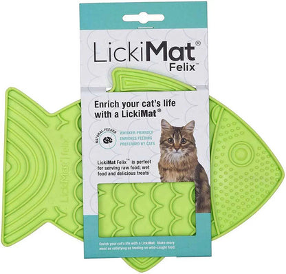 Lickimat Felix Fish Shaped Slow Feeder for Cats