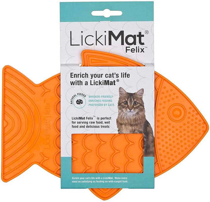 Lickimat Felix Fish Shaped Slow Feeder for Cats